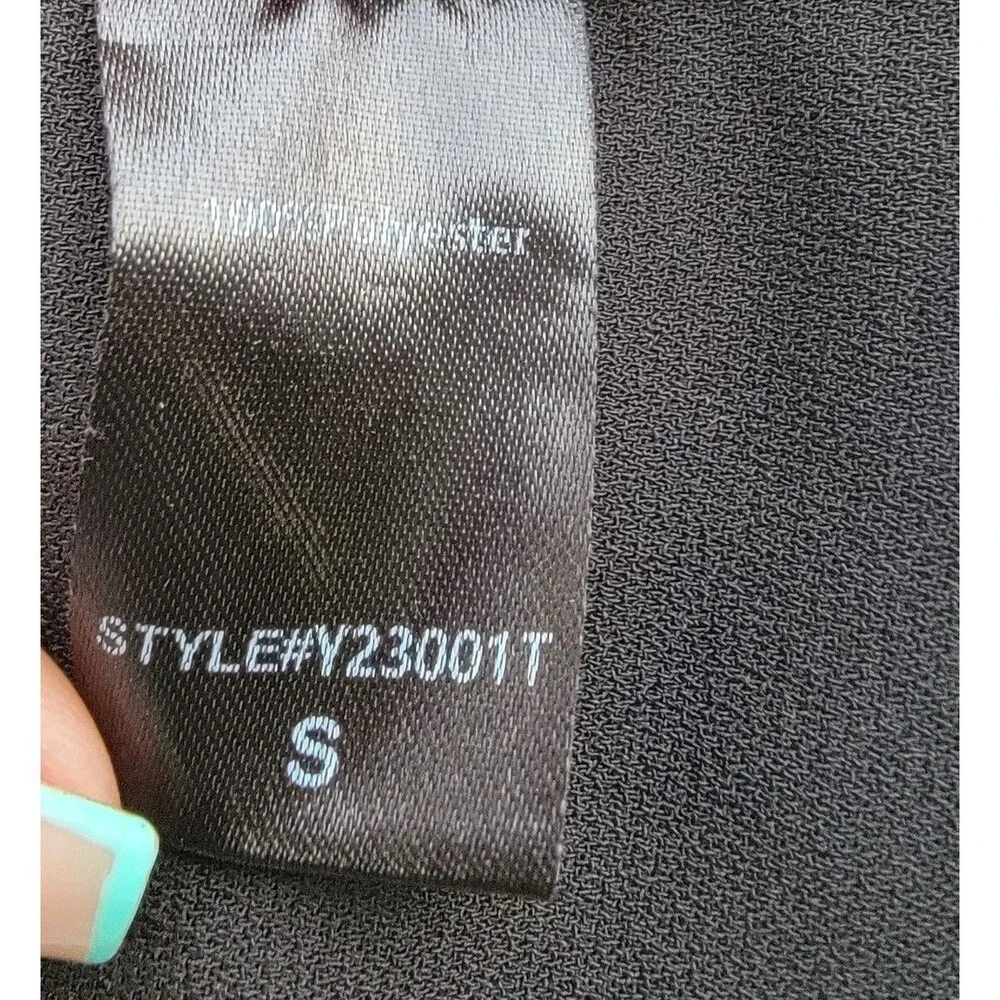 Tuckernuck Pomander Selena Blouse Blk Sz S Puff Sleeve Ruffle Collar Preppy